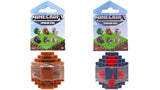 Bundle of 2 - Minecraft Spawn Egg Mini Figure |Brown Rabbit + Black/Red Spider