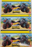 Set of 3 |Hot Wheels Monster Trucks Mini Blind Box Yellow Wave Series 1