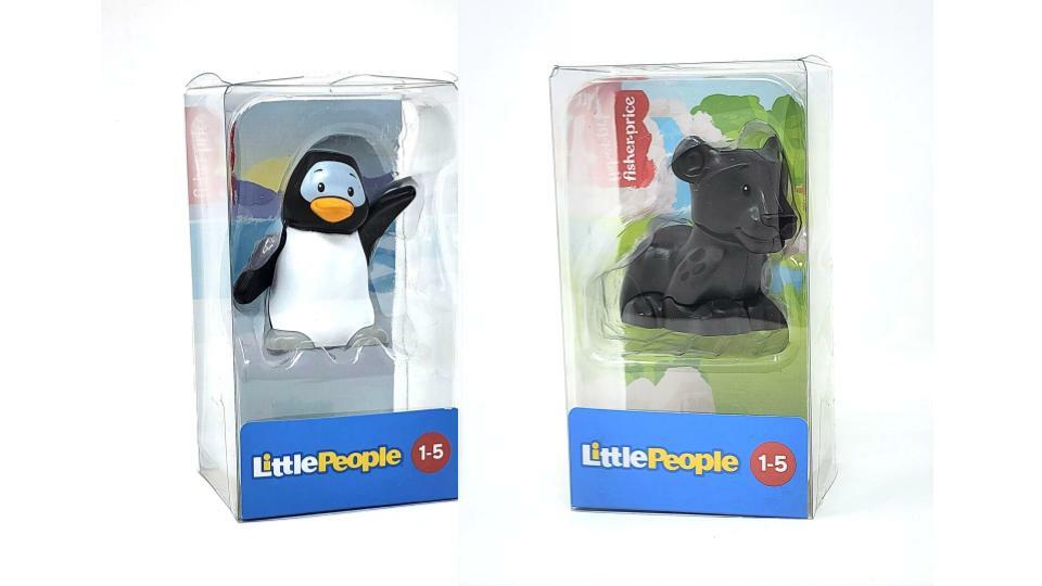 Bundle of 2 |Fisher-Price Little People Single Animal (Penguin + Leopard)
