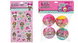Bundle of 2 |L.O.L. Surprise! Party Favors - (Sticker Pack & Mini Surprise Balls)