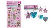 Bundle of 2 |L.O.L. Surprise! Party Favors - (Sticker Pack & Sequin Keychains)