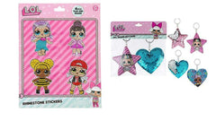 Bundle of 2 |L.O.L. Surprise! Party Favors - (Rhinestone Sticker Set & Sequin Keychains)