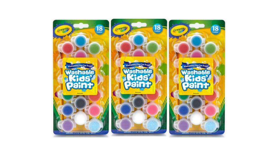 Set of 3 |Crayola Washable Kids Paint Assorted Colors 18 Each