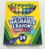 Set of 6 |Crayola Ultra-Clean Washable Crayons 24 per pack