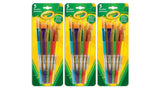Set of 3 |Crayola 5pcs Brushes - Flat, Angled, & Round Brush Set
