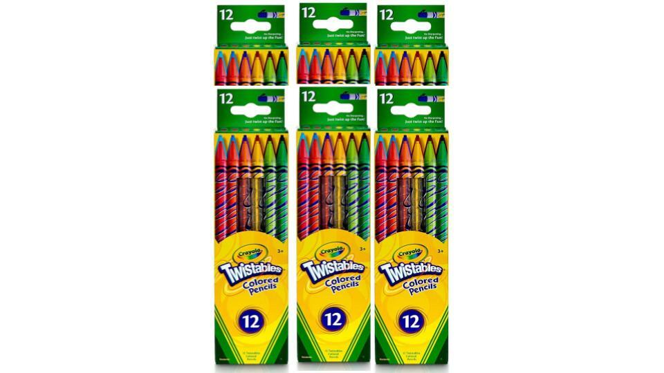 Set of 6 |Crayola Twistables Colored Pencils, 12 ct, School Supplies, Coloring Gifts for Kids, Ages 3 & up