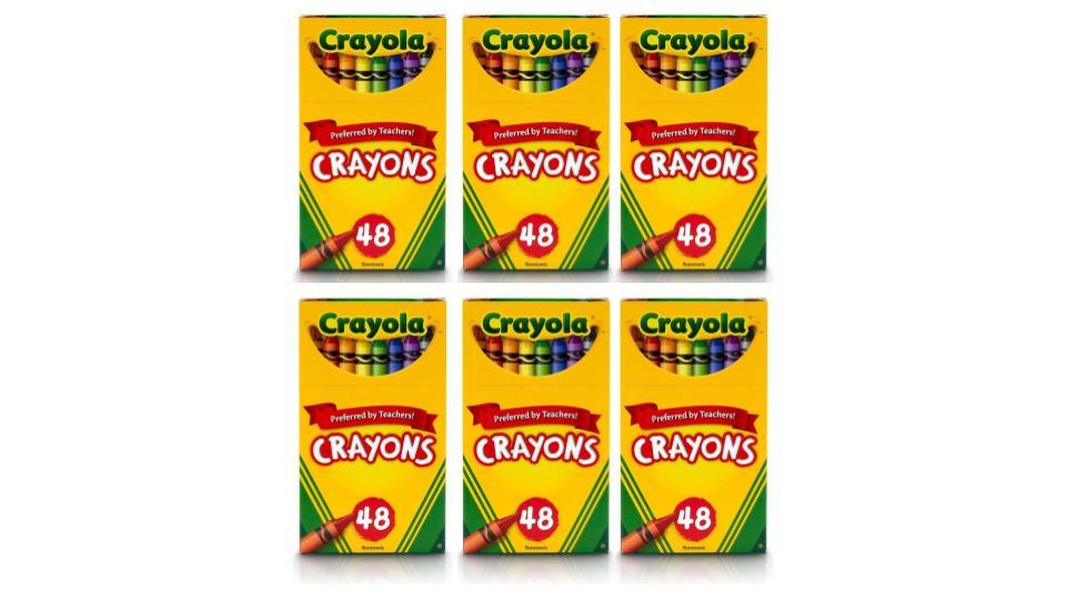 Set of 6 |Crayola Crayons, School Supplies, Assorted Colors, 48 Count