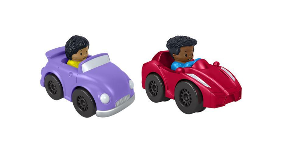 Bundle of 2 |Fisher-Price Little People Wheelies Race Car - (HGP73 & HGP74)