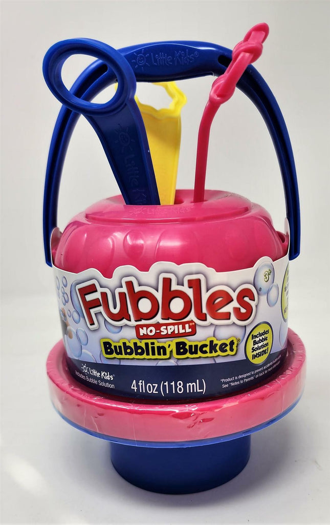 Little Kids Fubbles No Spill Big Bubblin' Bucket Outdoor Multicolored - Pink