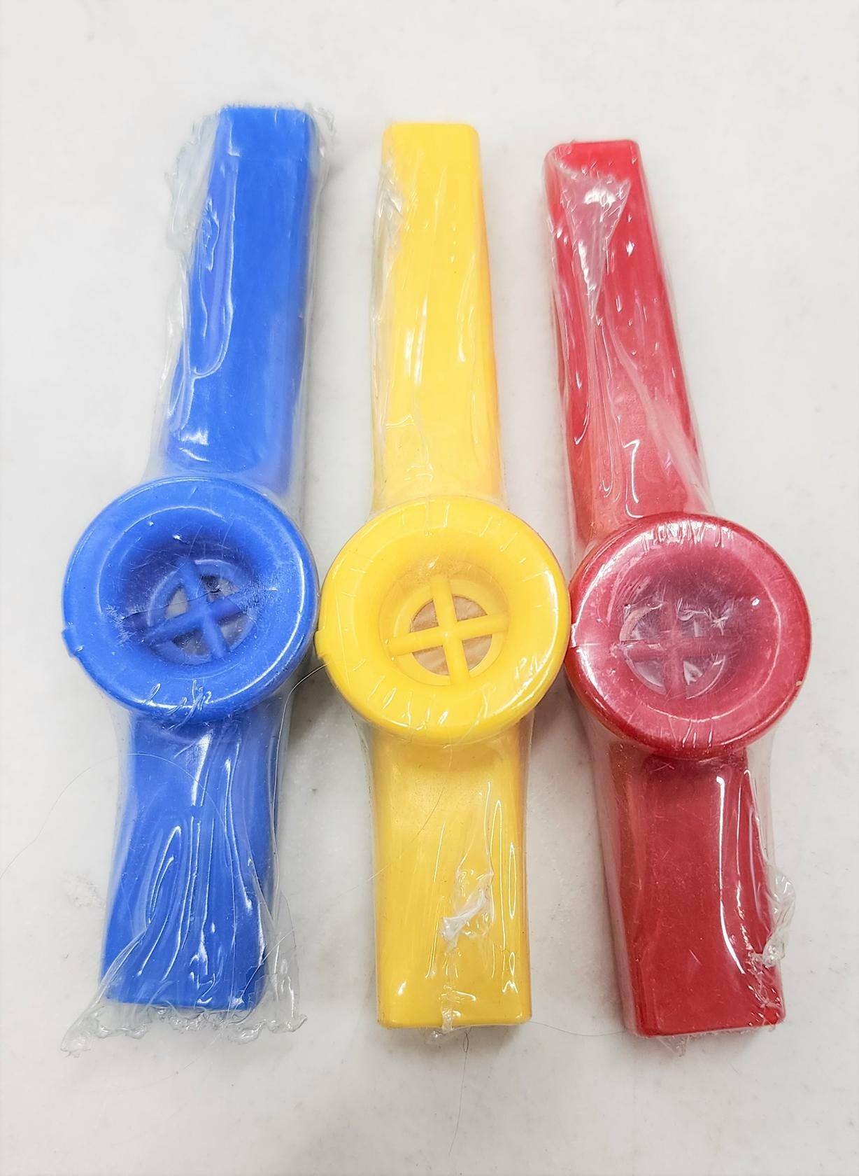 Set of 3 |Woodstock Percussion Plastic Kazoo Blue, Red & Yellow