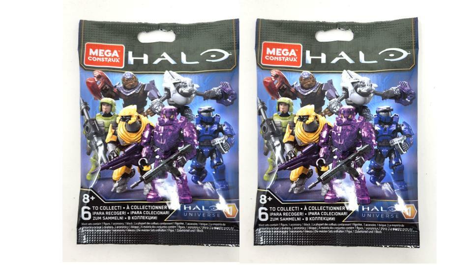 Set of 2 |Mega Contrux Halo Universe Series 1 Minifigure Pack |2 Sealed Non-Duplicated Random Figure Packs