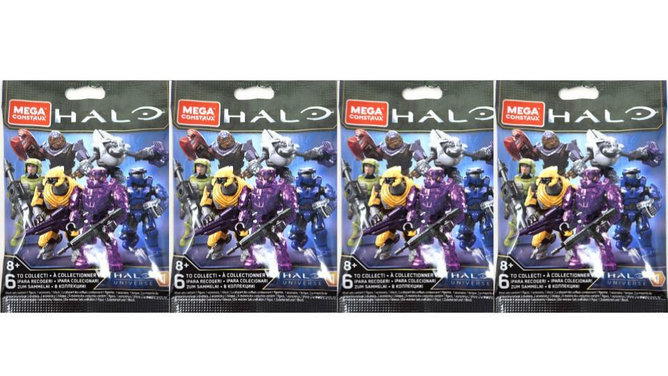 Set of 4 |Mega Contrux Halo Universe Series 1 Minifigure Pack |4 Sealed Non-Duplicated Random Figure Packs