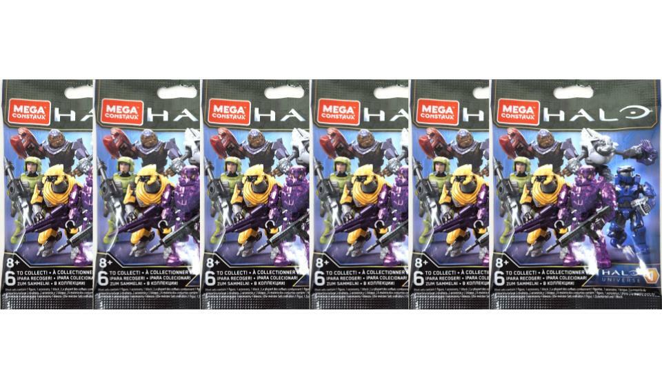 Complete Set of 6 |Mega Contrux Halo Universe Series 1 Minifigure Pack |6 Sealed Non-Duplicating Complete Figure Packs