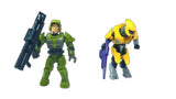Bundle of 2 |Mega Construx Halo Universe Series 1 Minifigures (UNSC Marine & Elite Minor)