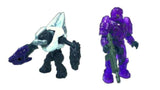 Bundle of 2 |Mega Construx Halo Universe Series 1 Minifigures (Grunt Ultra & Purple Spartan Aster)