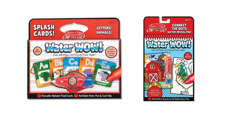 Bundle of 2 |Melissa Doug Water Wow! (Splash Cards Alphabet & Water Wow Connect the Dots)