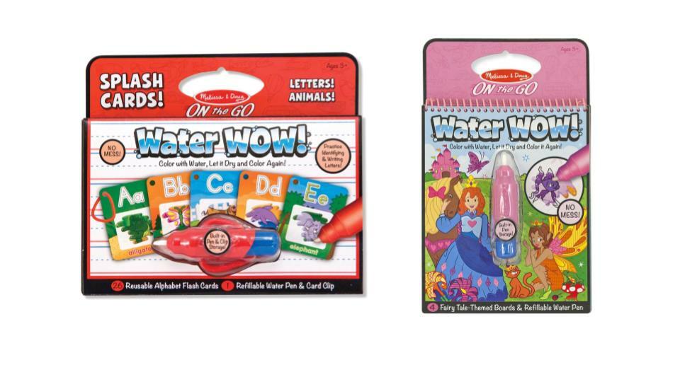 Bundle of 2 |Melissa Doug Water Wow! (Splash Cards Alphabet & Water Wow Fairy Tales)