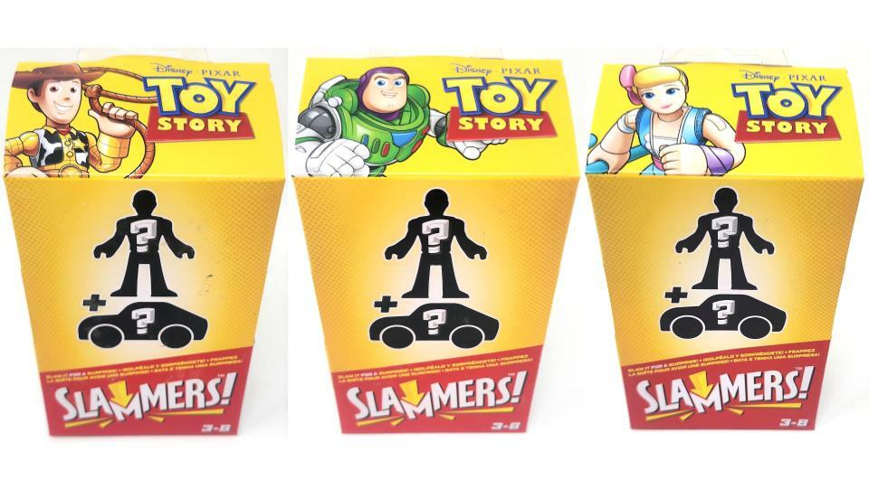 Bundle of 3 |Fisher Price Disney Pixar Toy Store Imaginext Slammers!  Mystery Boxes