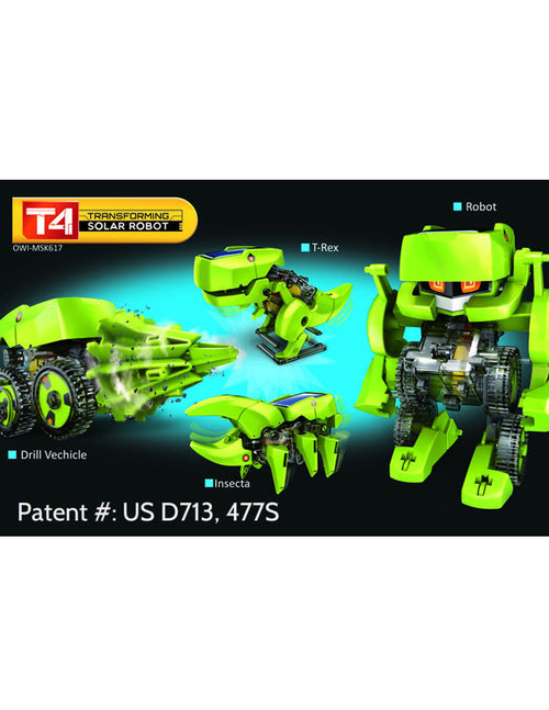 OWI Robot T4 Transforming Solar Robot OWI-msk617