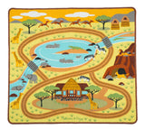 Melissa & Doug Round the Savanna Safari Rug Activity Rug (39 X 36")