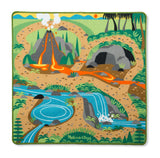 Melissa & Doug Prehistoric Playground Dinosaur Activity Rug (39 X 36) - 4 Toy Animals Toy