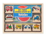 Melissa & Doug My First Wooden Stamp Set - Vehicles