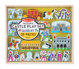 Melissa and Doug Wooden Castle and Kingdom Play Set with 32 Blocks