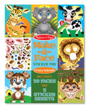 Make-A-Face Sticker Pad: Crazy Animals - (Paperback)