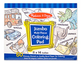 Melissa & Doug Jumbo 50-Page Kids' Coloring Pad - Space, Sharks, Sports, and More