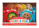 Melissa & Doug Create-A-Meal Fill Em Up Bowls (12 pcs) - Play Food and Kitchen Accessories