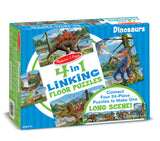 Melissa And Doug Dinosaurs 4-In-1 Jumbo Linking Floor Puzzle 96pc