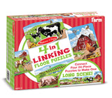 Melissa And Doug Farm 4-In-1 Jumbo Linking Floor Puzzle 96pc