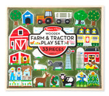 Melissa & Doug Wooden Farm & Tractor Play Set (33 pcs)
