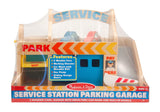 Melissa & Doug Service Station Parking Garage With 2 Wooden Cars and Drive-Thru Car Wash