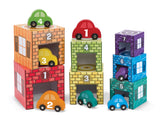 Melissa and Doug Kids' Nesting & Sorting Garages & Cars Toy