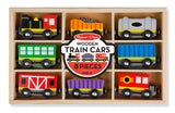 Melissa & Doug Wooden Train Cars (8-Piece Train Set)