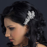 Swarovski Crystal Bead & Rhinestone Floral Ribbon Hair Comb 64
