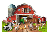 Melissa & Doug Busy Barn Shaped Floor Puzzle