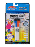 Melissa & Doug Write On! Reusable Games Wipe-Off Dry-Erase Travel Activity Pad