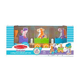 Melissa & Doug First Play Wooden Rocking Farm Animals Pull Train