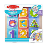 Melissa & Doug First Play Wooden ABC-123 Chunky Puzzle (9 pcs)