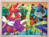 Melissa and Doug Kids Toy, Prehistoric Sunset 24-Piece Jigsaw Puzzle - Dinosaur Toy