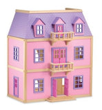 Melissa & Doug Multi-Level Wooden Dollhouse With 19pc Furniture