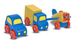 Melissa & Doug Deluxe Wooden First Vehicles Set With Truck, Car, and Airplane