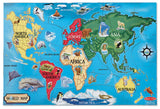 Melissa and Doug Kids Toy, World Map 33-Piece Floor Puzzle
