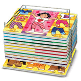 Melissa & Doug Puzzle Storage Rack - Wire Rack Holds 12 Puzzles