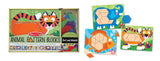 Melissa & Doug Animal Pattern Blocks Set With 5 Double-Sided Wooden Boards and 47 Multi-Shaped Blocks