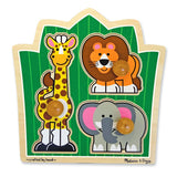 Melissa and Doug Kids Toy, Jungle Friends Jumbo Knob Safari Puzzle