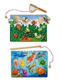 Melissa & Doug Magnetic Wooden Puzzle Game Set: Fishing and Bug Catching