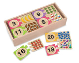 Melissa & Doug Self-Correcting Wooden Number Puzzles With Storage Box 40pc